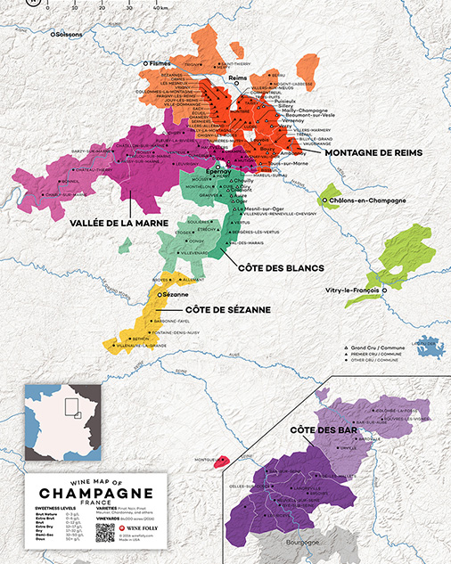 Wine Map of Champagne